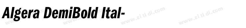 Algera DemiBold Ital字体转换